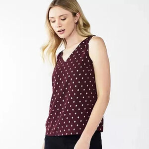 NINE WEST METALLIC POLKA DOT TANK